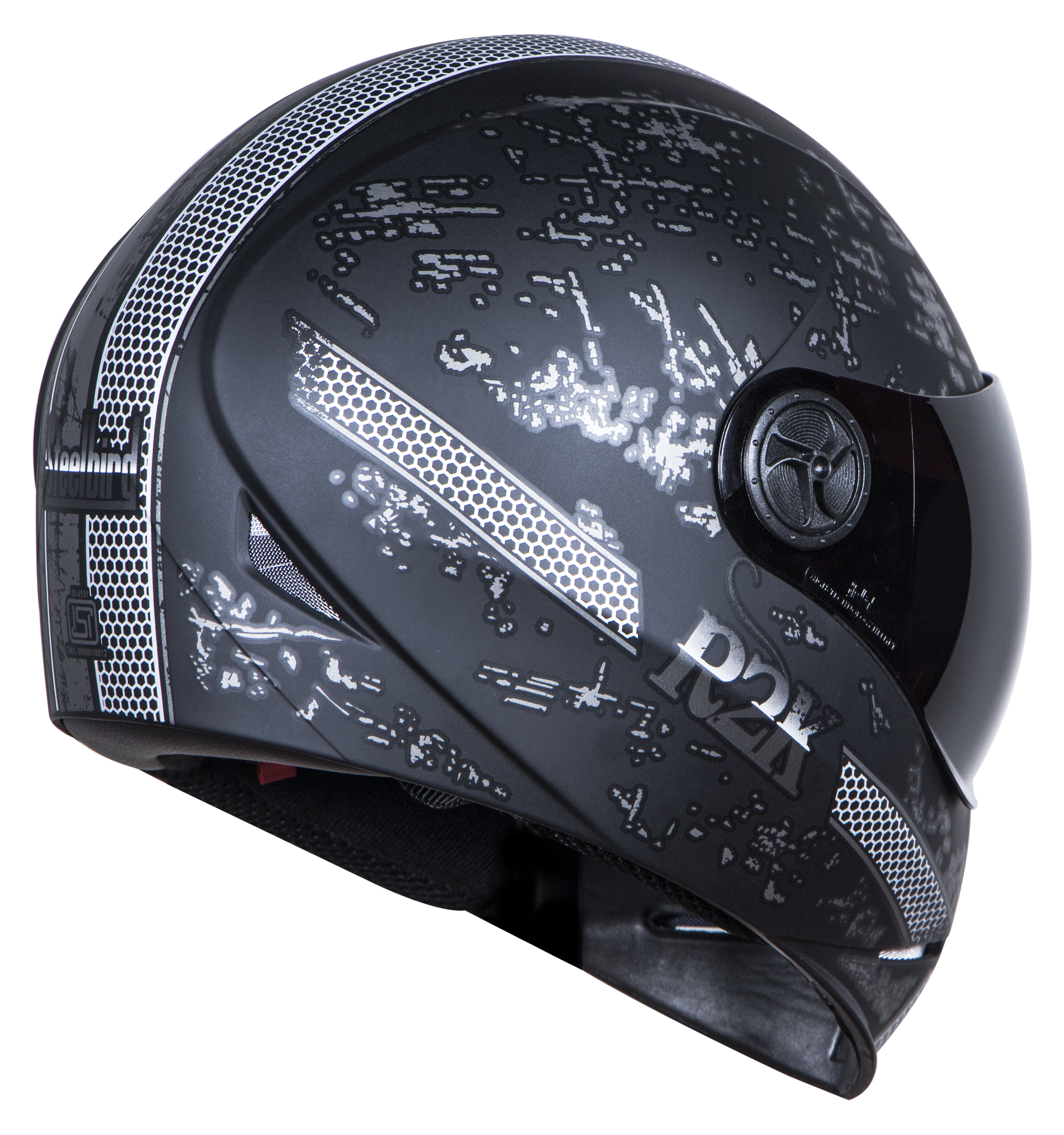 SBH-1 Adonis R2K Mat Black With Grey( Fitted With Clear Visor Extra Smoke Visor Free)